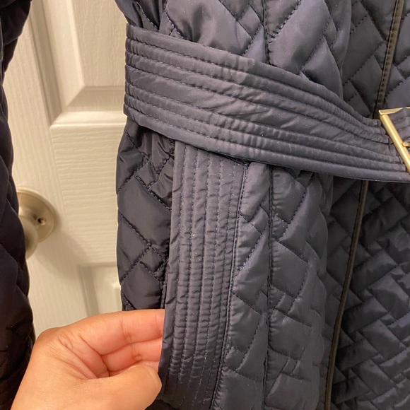 Cole Haan Signature Quilted Zip Front Coat - Picture 6 of 9